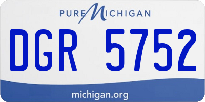 MI license plate DGR5752