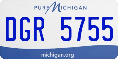 MI license plate DGR5755
