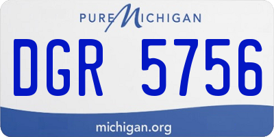 MI license plate DGR5756