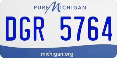 MI license plate DGR5764