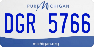 MI license plate DGR5766