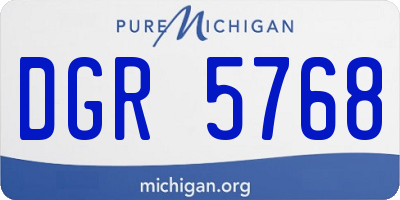 MI license plate DGR5768