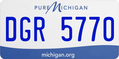 MI license plate DGR5770