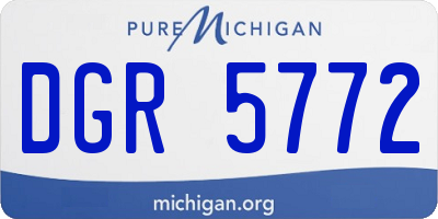 MI license plate DGR5772
