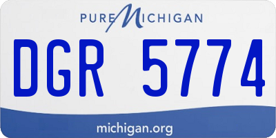 MI license plate DGR5774