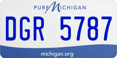 MI license plate DGR5787