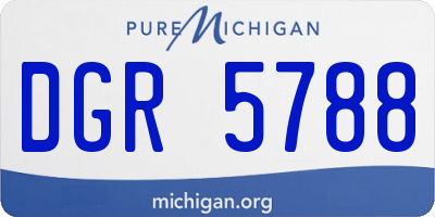 MI license plate DGR5788