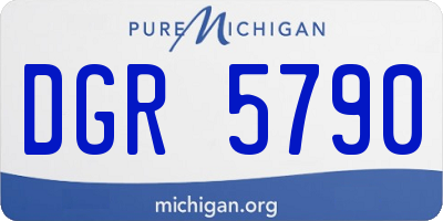 MI license plate DGR5790