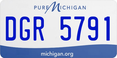 MI license plate DGR5791