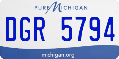 MI license plate DGR5794