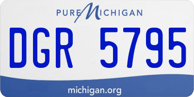 MI license plate DGR5795