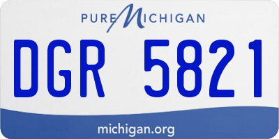 MI license plate DGR5821