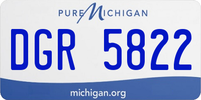 MI license plate DGR5822