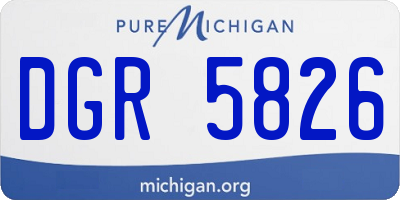MI license plate DGR5826