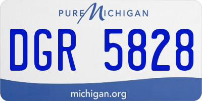 MI license plate DGR5828