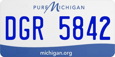 MI license plate DGR5842