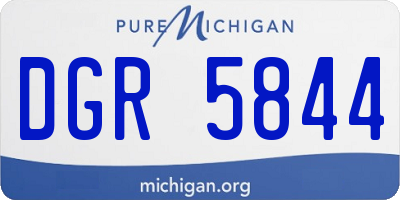 MI license plate DGR5844