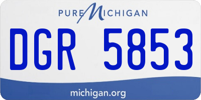 MI license plate DGR5853