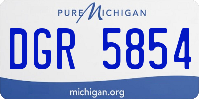 MI license plate DGR5854