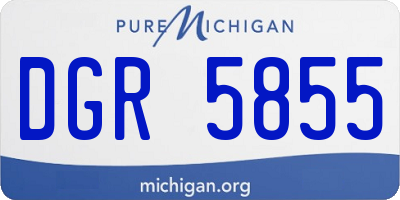 MI license plate DGR5855