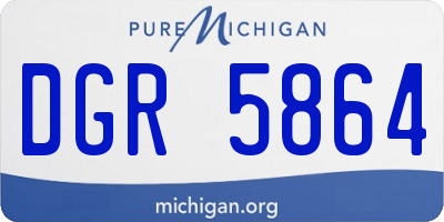 MI license plate DGR5864