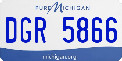 MI license plate DGR5866