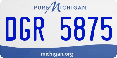 MI license plate DGR5875
