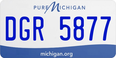 MI license plate DGR5877