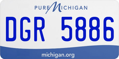 MI license plate DGR5886