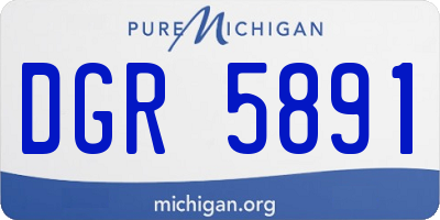 MI license plate DGR5891