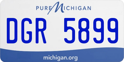 MI license plate DGR5899