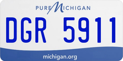 MI license plate DGR5911