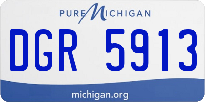MI license plate DGR5913