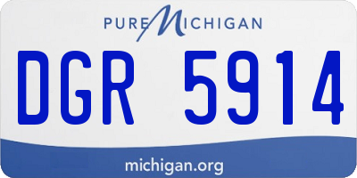MI license plate DGR5914