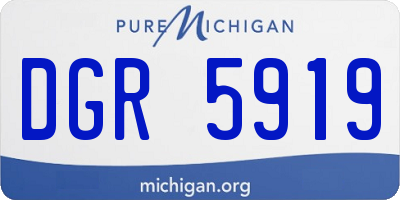 MI license plate DGR5919