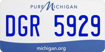MI license plate DGR5929