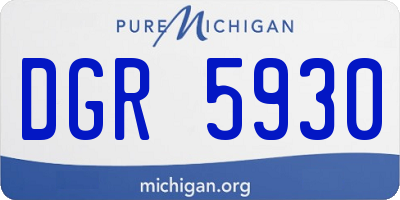 MI license plate DGR5930