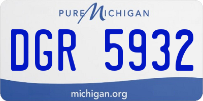 MI license plate DGR5932
