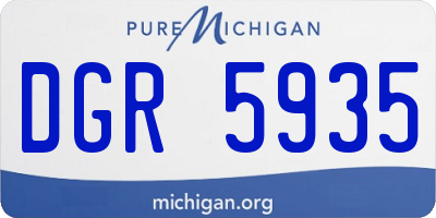 MI license plate DGR5935