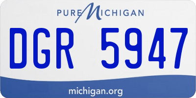 MI license plate DGR5947