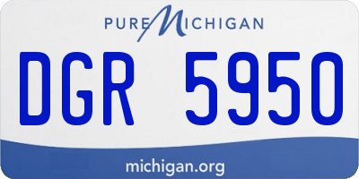 MI license plate DGR5950