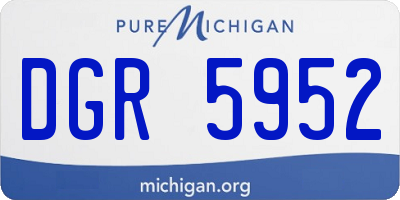 MI license plate DGR5952