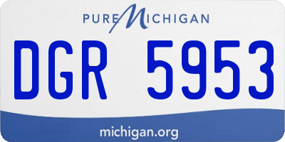 MI license plate DGR5953