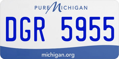 MI license plate DGR5955