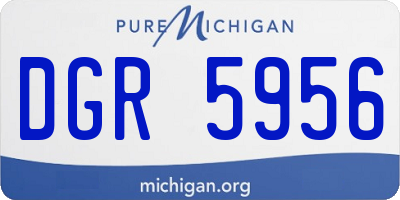 MI license plate DGR5956