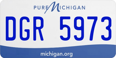 MI license plate DGR5973