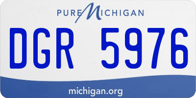 MI license plate DGR5976