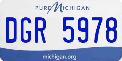 MI license plate DGR5978