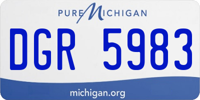 MI license plate DGR5983