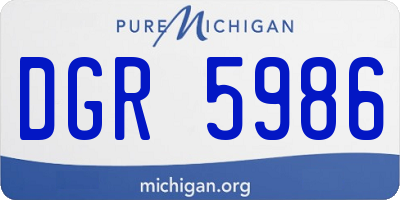 MI license plate DGR5986